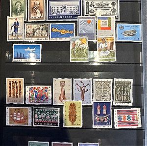 Ελληνικα Γραμματοσημα: 1966, 8 πληρεις σειρες ασφραγιστες