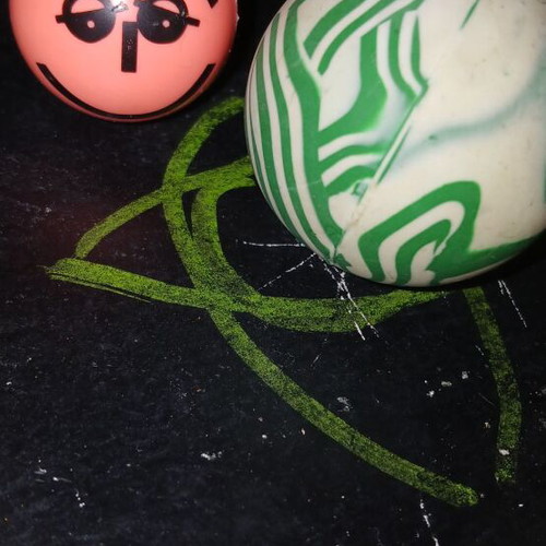 Vintage balls used, set of 3 pieces