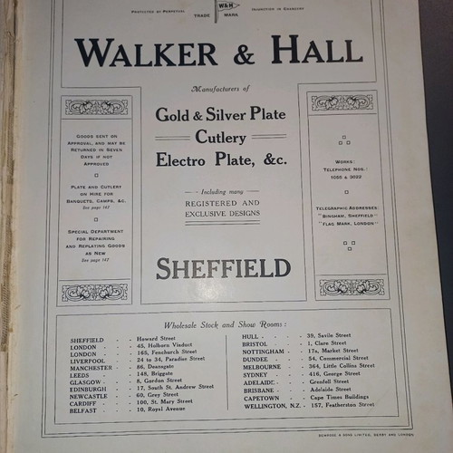 Walker and Hall silverware catalog used