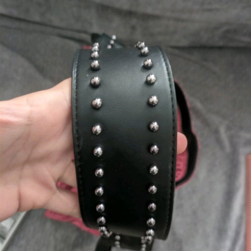 Velveteen bag with studs like new, missing two black studs