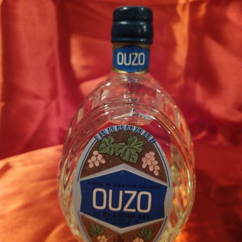 Metaxa collectible set with old ouzo and brandy new