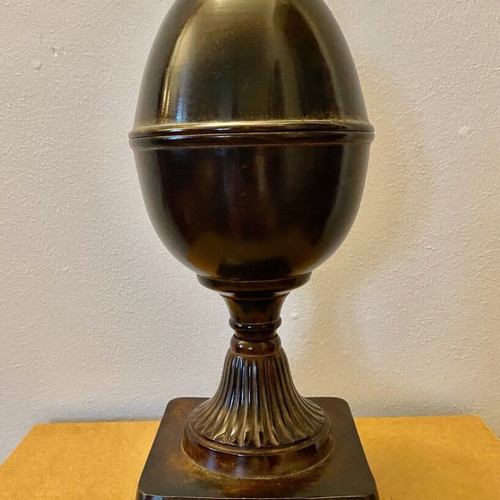 Metal decorative egg made of iron like new