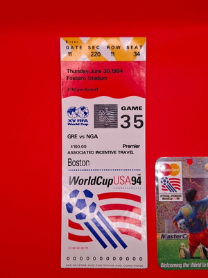 World Cup 1994 Ticket Greece vs Nigeria 0-2 used