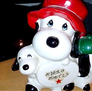 Παλιός συλλεκτικός κουμπαράς Snoopy σνουπυ κεραμικός Japan
