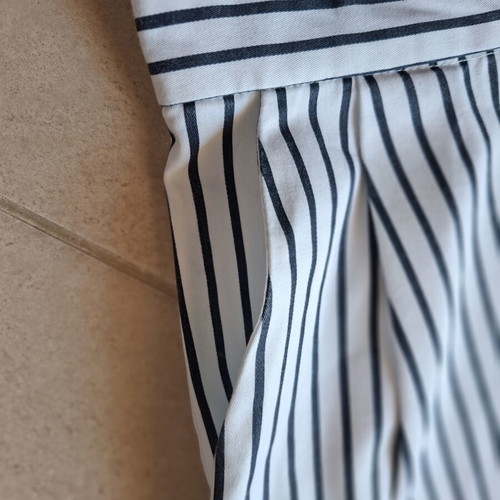 Zara paper bag high-waist shorts like new, white and blue, size S