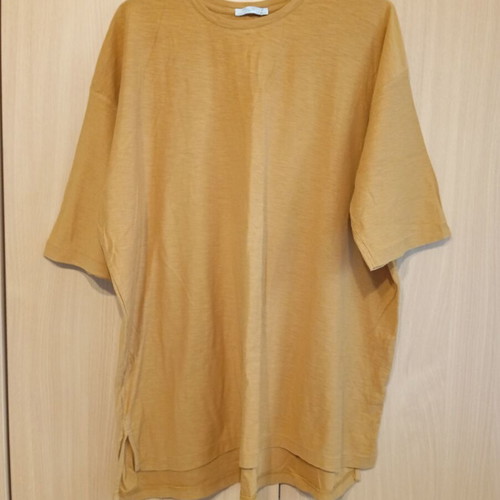 Oversized T-shirt Zara μέγεθος L σαν καινούργιο, μουσταρδί