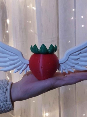 Celeste Angel Strawberry 3D printed figure new, decorative 25 cm