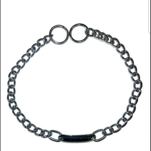 Adjustable dog chain collar new 2.5mm×40cm with ID tag
