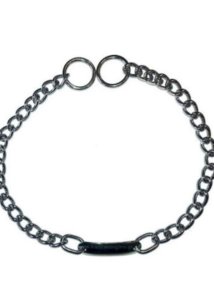 Adjustable dog chain collar new 2.5mm×40cm with ID tag