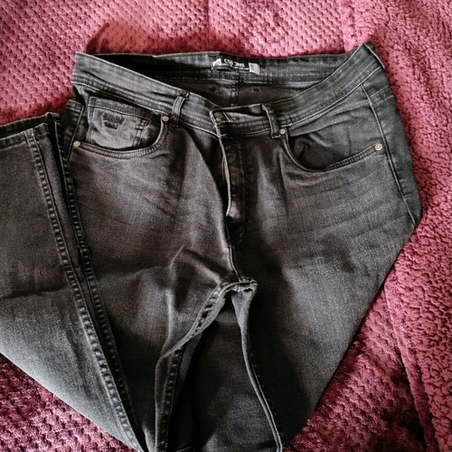 Men's gray jeans like new, stretch fabric