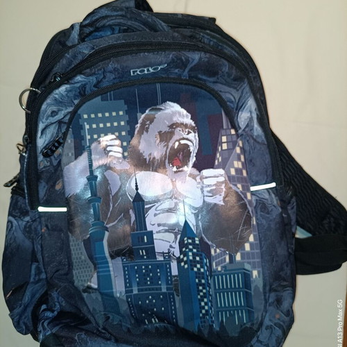 Polo Widen school backpack used, 30lt, colorful with bottle holder