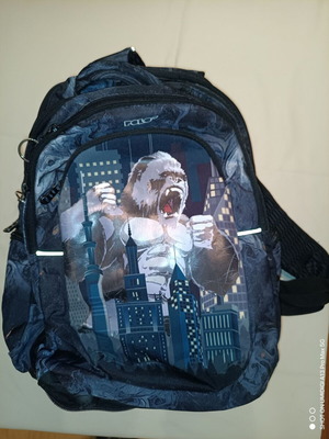 Polo Widen school backpack used, 30lt, colorful with bottle holder