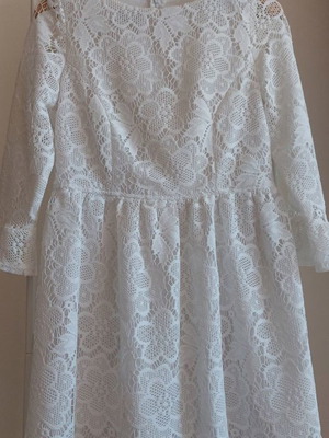 Lace dress used, size L, white
