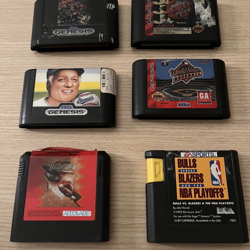 Sega Genesis game cartridges used, set of 6