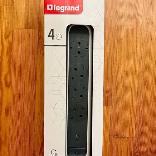Legrand Premium power strip with ON/OFF switch and surge protection