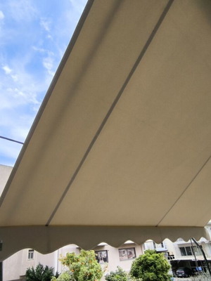 Τεντόπανο εκρού καινούριο 5,00x3,00 χωρίς σίδερα