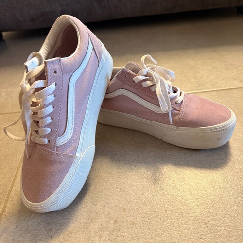 Vans platform shoes like new, size 38, white and pink
