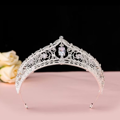 Bridal tiara with crystal rhinestones, new