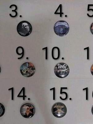 Heavy Metal Themed Pins new, multicolored