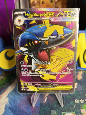 Mega Sharpedo EX PFL Pokemon card mint condition