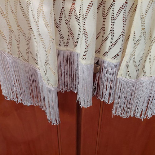 Boho vest with fringes, soft yellow, like new, size L
