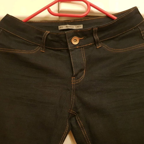 Jeans used, black and dark blue straight leg, size S