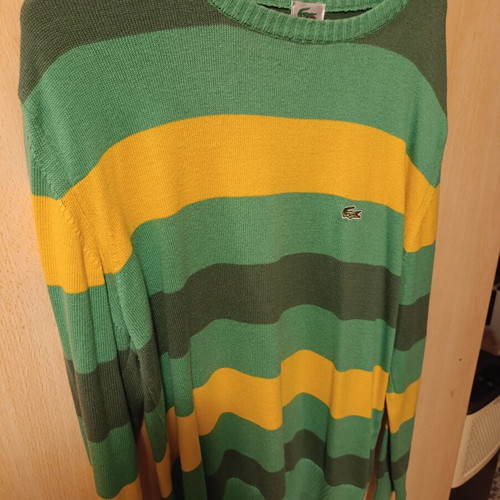 Lacoste men's long-sleeve sweater 100% cotton size L