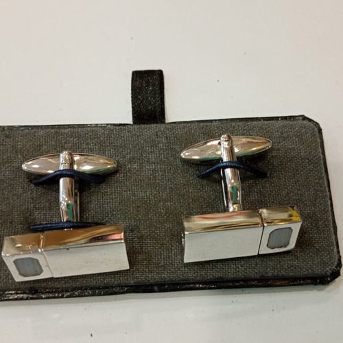 Ascot cufflinks new, silver stainless steel