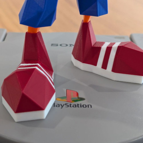 Crash Bandicoot Figure Low Poly PS1 23cm new