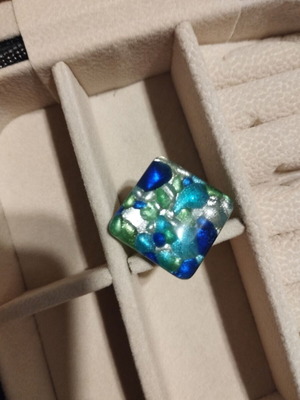 Δαχτυλίδι φο μπιζού καινούργιο με σχέδια τεχνοτροπίας μουράνο