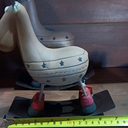 Vintage ceramic rocking reindeer set of 2 new