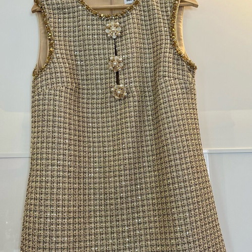Self-Portrait mini dress gold boucle -  250,00 - Vendora.cy