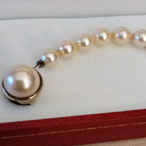 Majorica pearl bracelet 925 silver clasp used