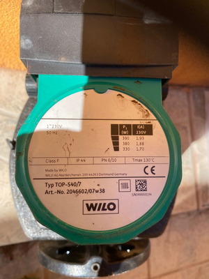 WILO TOP S40/7 circulator pump used
