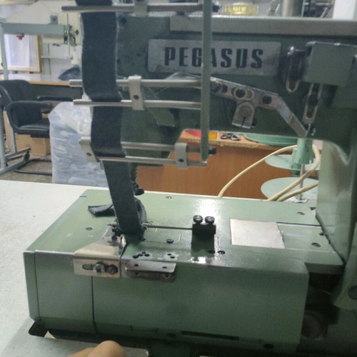 Automatic plate sewing machine used, requires three-phase power