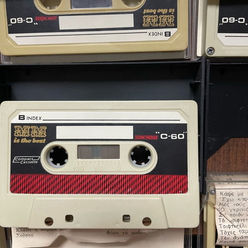 Stereo Compact Cassettes C-60 used, pack of 6, laika and Spanish songs