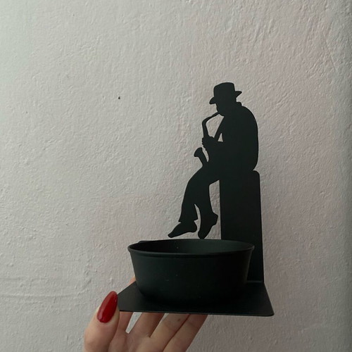 Coins Holder used with saxophone player figure for decoration
