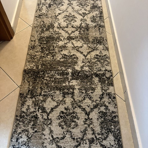 Vintage machine-made runner rug like new, neutral tones