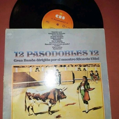 12 Pasodobles vinyl record used, Ricardo Vidal