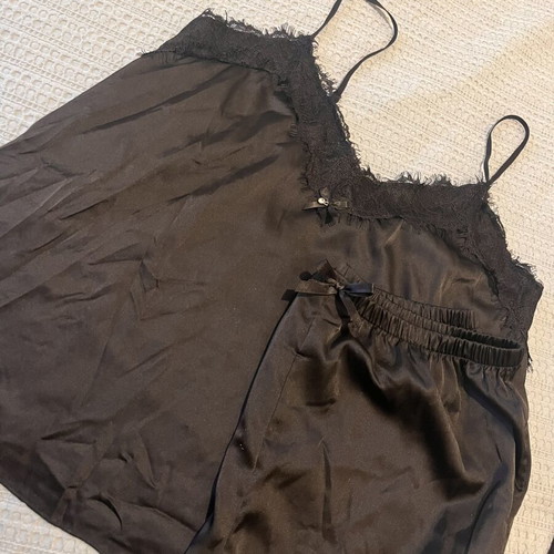 Satin Pajama Set new, black, sizes L-XL