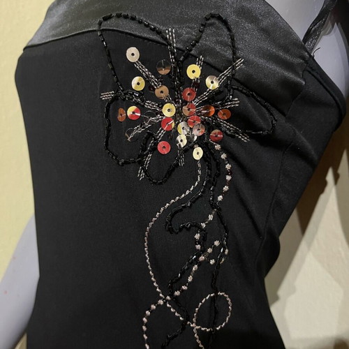 Alert sexy mini strapless black dress size S like new