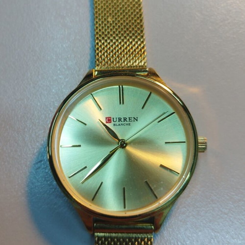 Urren gold wristwatch, 30 mm, adjustable strap
