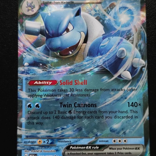 Pokemon Blastoise ex 009/165 card 2023 near mint