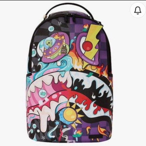 Sprayground backpack with velvet lining and waterproof design