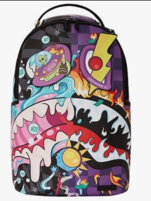 Sprayground backpack with velvet lining and waterproof design
