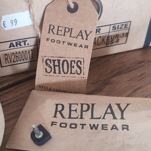 Replay shoes gray denim pumps like new size 38