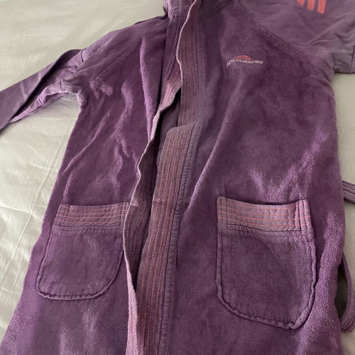 Aquarapid children's bathrobe used, purple, absorbent