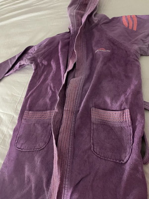 Aquarapid children's bathrobe used, purple, absorbent