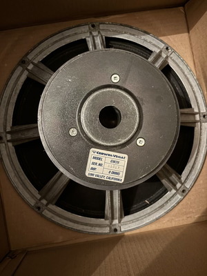 Cerwin-Vega woofer 15” with burnt coil for repair, used