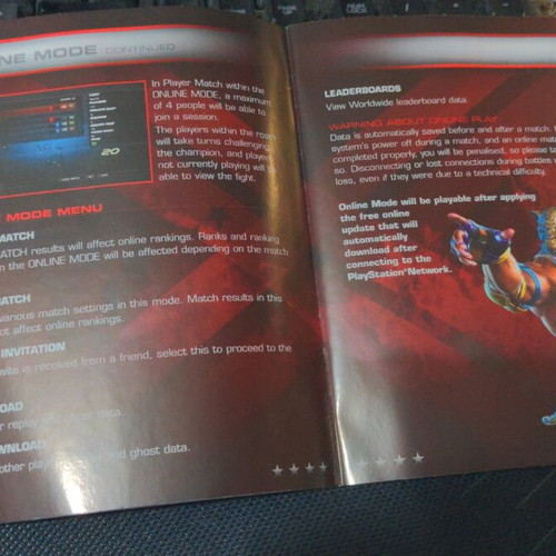 Tekken 6 PS3 booklet new, only the booklet
